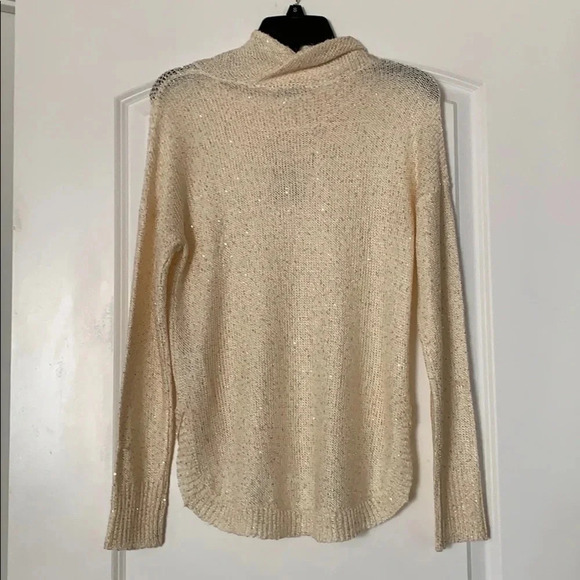 Cremieux Sequin Cow Neck Sweater PullOver XS NWT - Picture 3 of 9